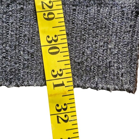 Men Blue Ribbed Sweater XL Cozy Grandpacore Fall Layering Dadcore Warm - Picture 10 of 11